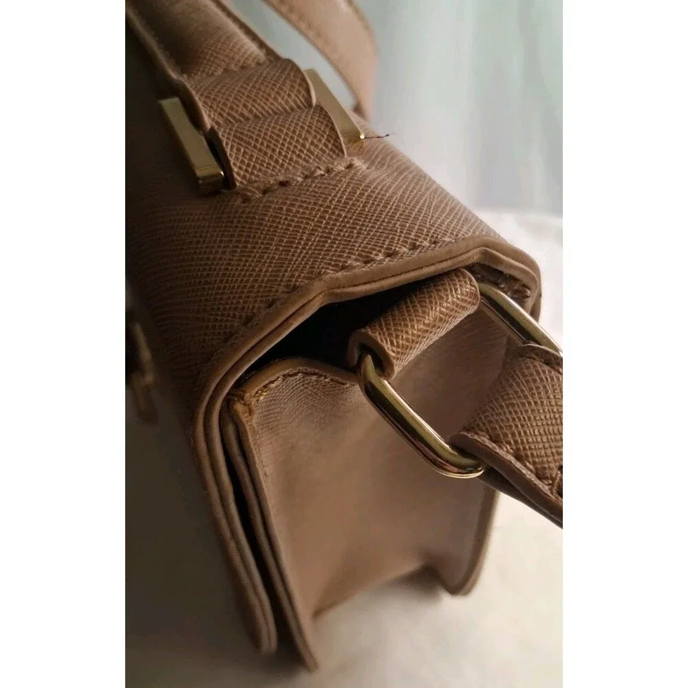 Danielle Nicole Penelope Structured Crossbody Mauve Pink Faux Leather Handle - Picture 12 of 15